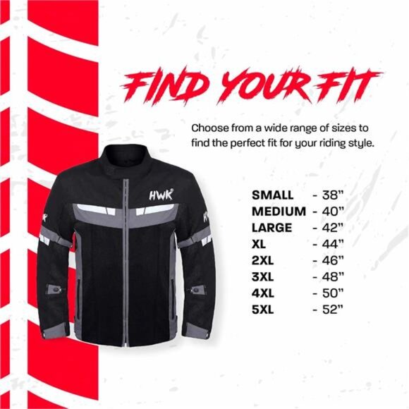 HWK Mesh Motorcycle Jacket Riding Motorbike Jacket Biker CE Armored Breathable - Picture 5 of 8